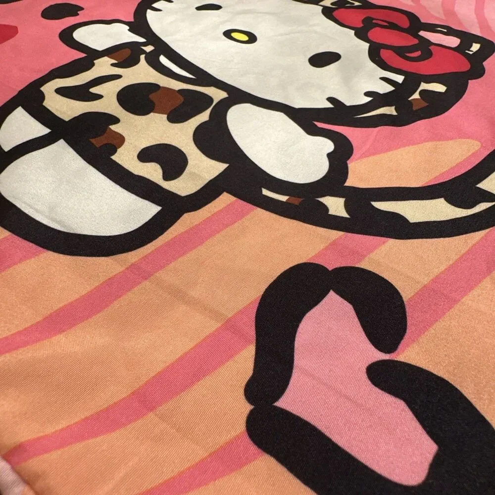 HELLO KITTY Cheetah Print Pillowcase 1 Piece Standard Multiple Images